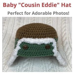 🎄⛄️Baby Handmade Cousin Eddie Trapper Hat for Photo Shoots!
